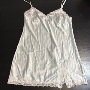 Victoria's Secret Light Blue and White Striped Chemise / teddy